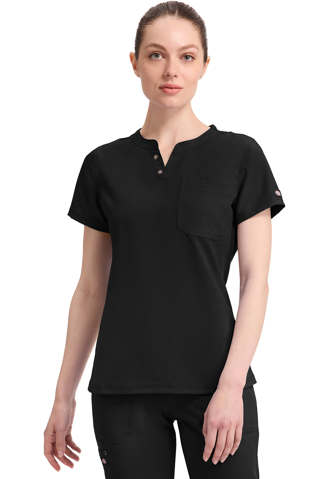 LOW STOCK- Discontinued  Dickies Round Neck Henley Top