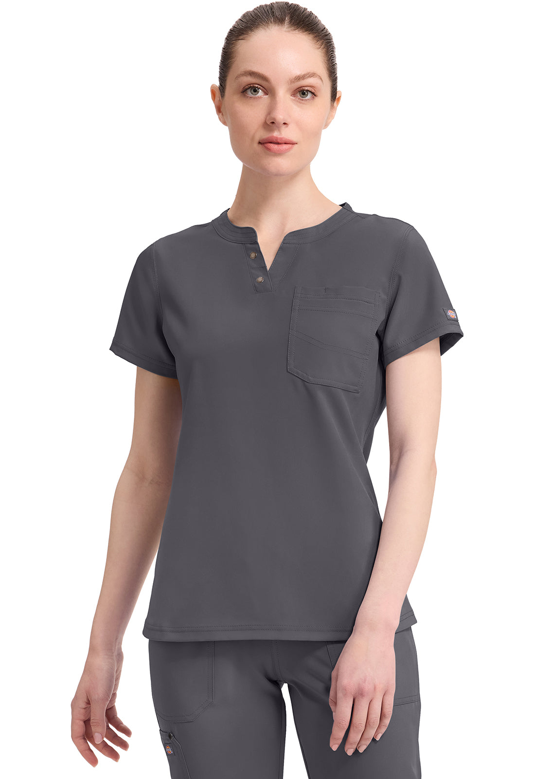 LOW STOCK- Discontinued  Dickies Round Neck Henley Top